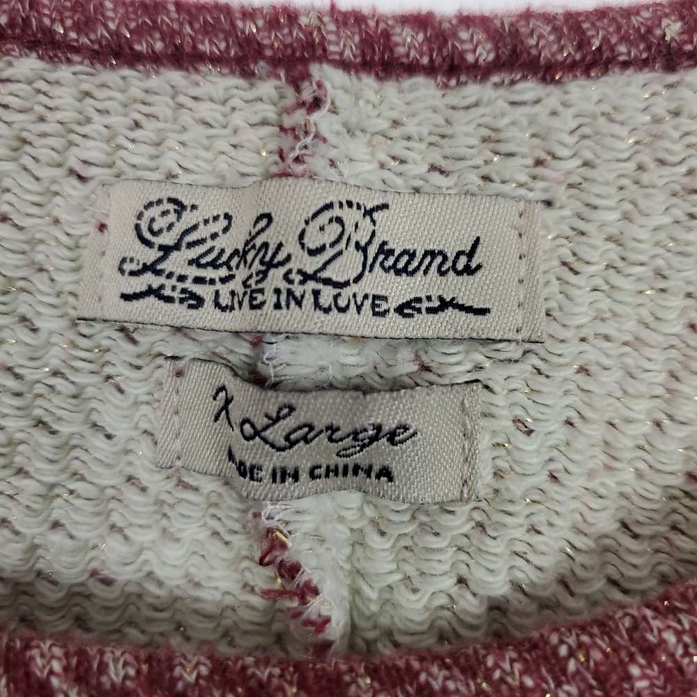 Lucky brand lace trim sweater, extra large - Picture 4 of 4